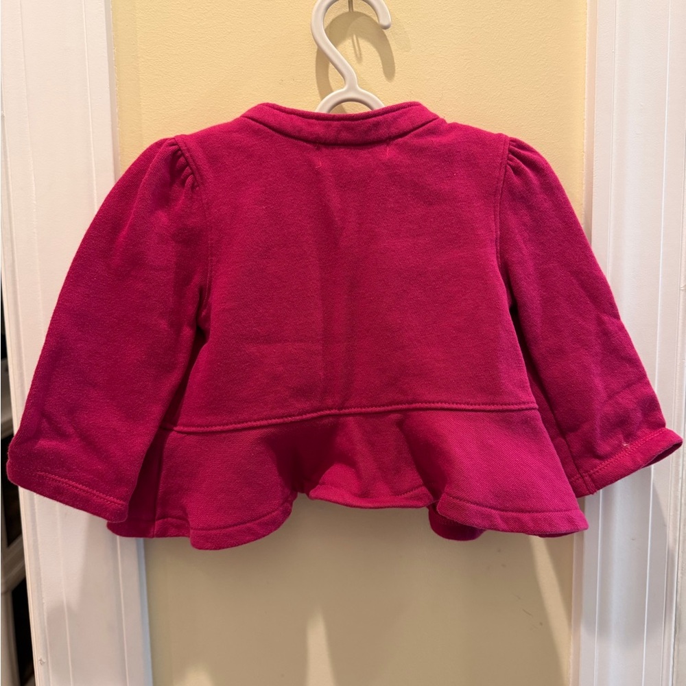 Calvin Klein Jeans Baby Girls Pink Ruffle Button Front Coat - Picture 5 of 7